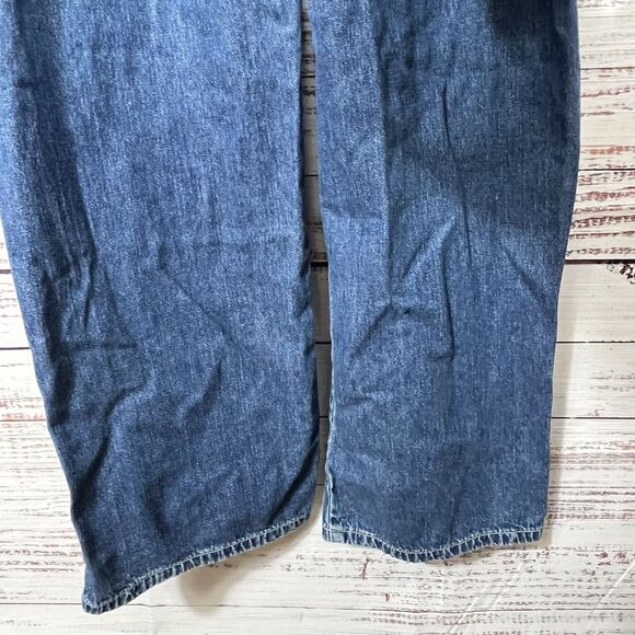 Y2K 2001 Old Navy Denim Overalls Carpenter Straight Leg Size Medium Women's - Picture 6 of 13